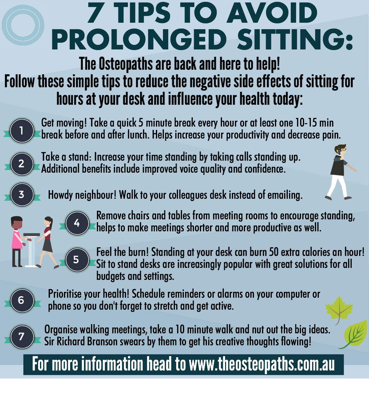 Tips to avoid sitting